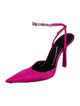 Alexander Wang Satin Crystal Embellishments Slingback Pumps