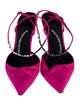 Alexander Wang Satin Crystal Embellishments Slingback Pumps