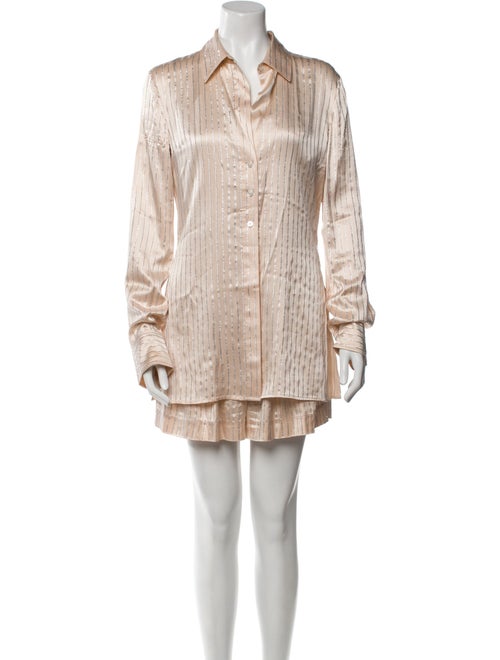 Alexander Wang Silk Striped Short Set