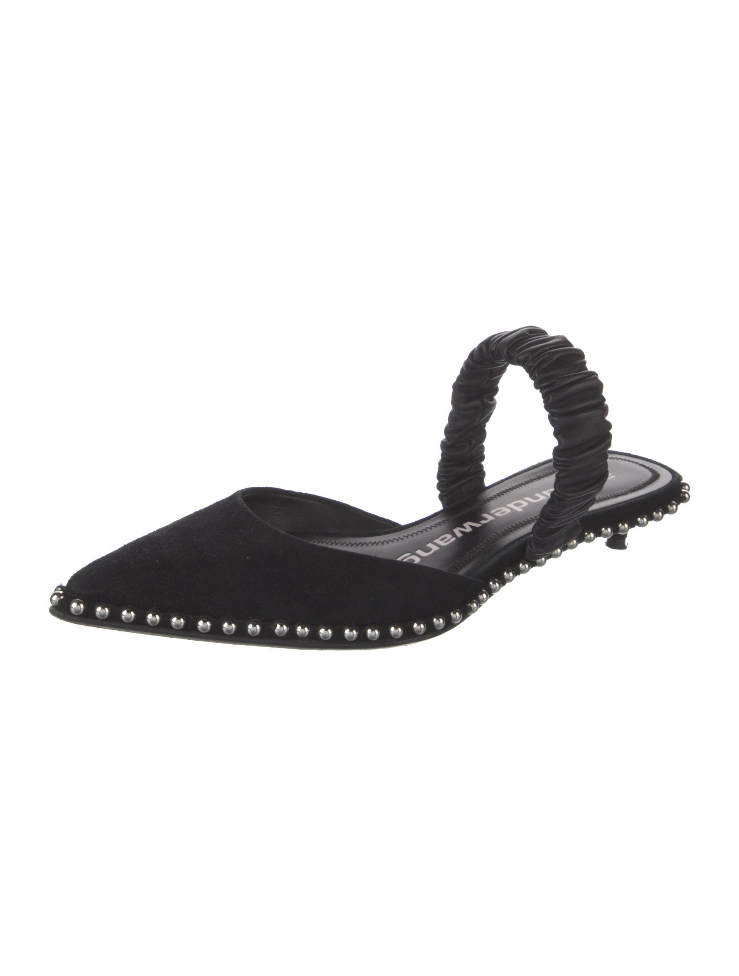 Alexander Wang Suede Studded Accents Mules