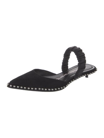 Alexander Wang Suede Studded Accents Mules