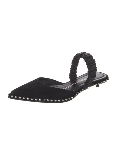 Alexander Wang Suede Studded Accents Mules