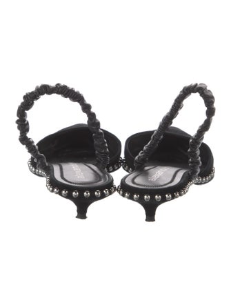 Alexander Wang Suede Studded Accents Mules