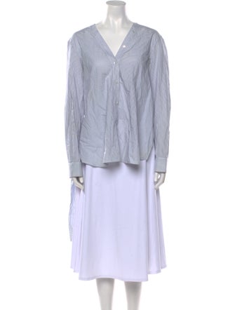 Alexander Wang Striped V-Neck Tunic