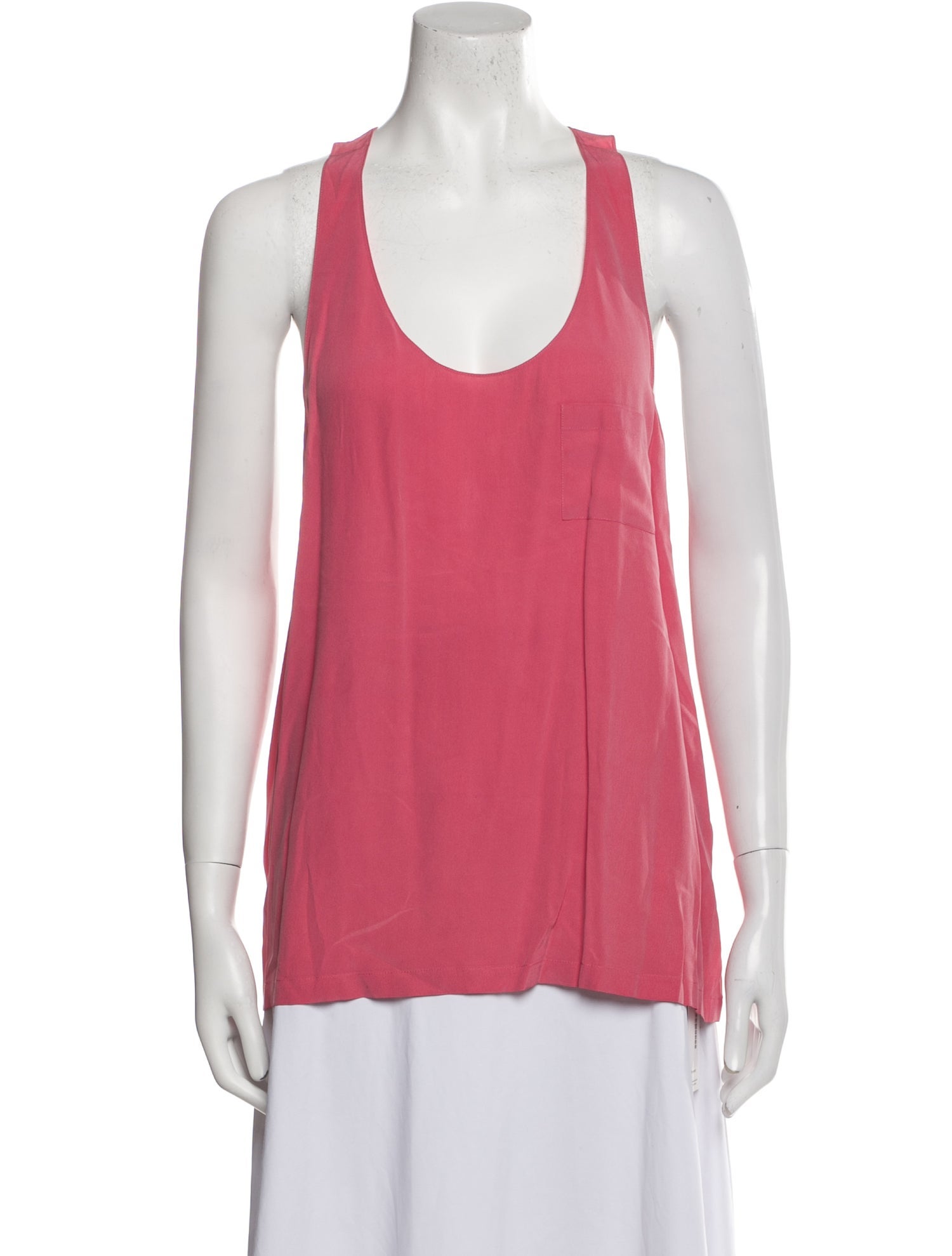 Alexander Wang Silk Scoop Neck Top