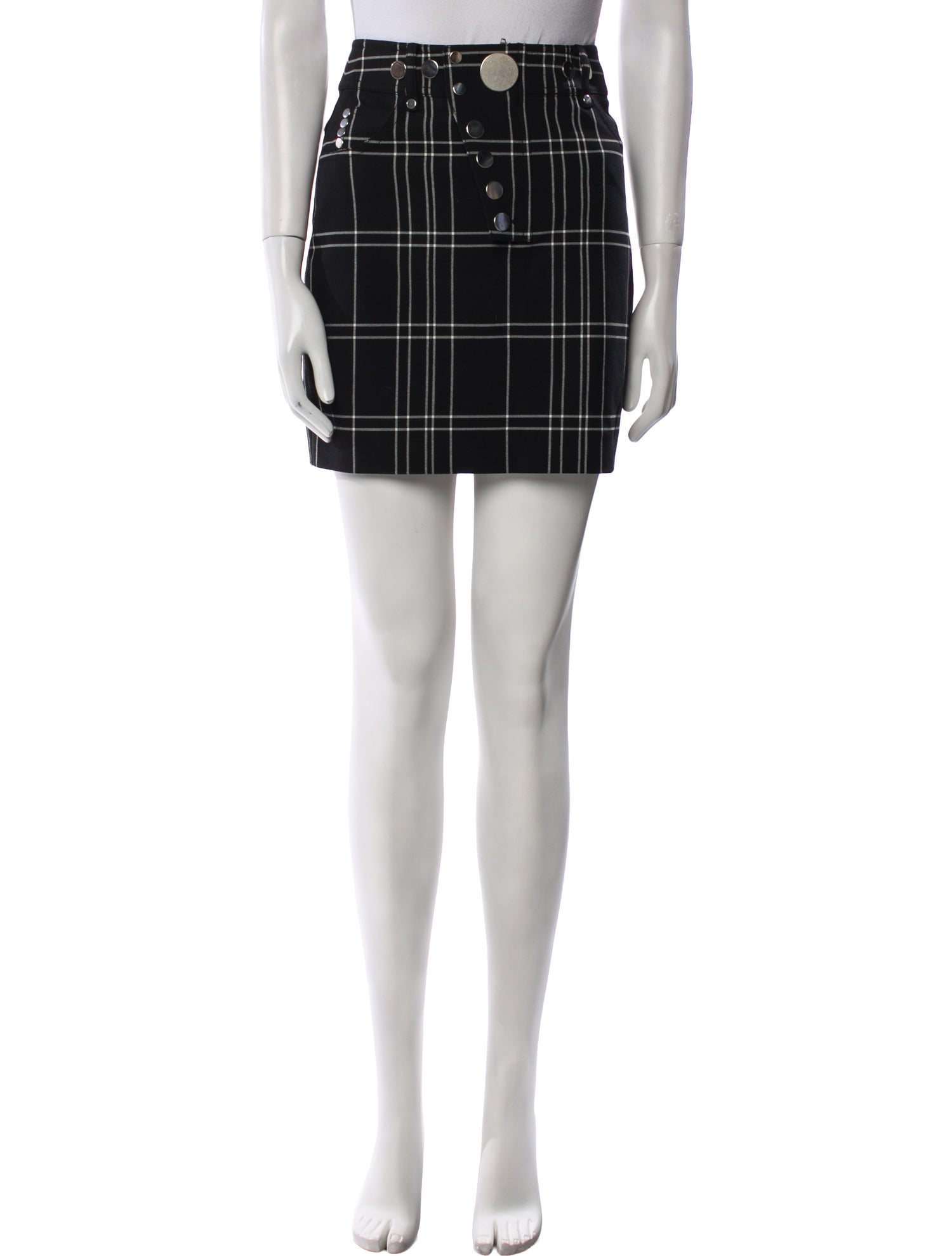Alexander Wang Plaid Print Mini Skirt