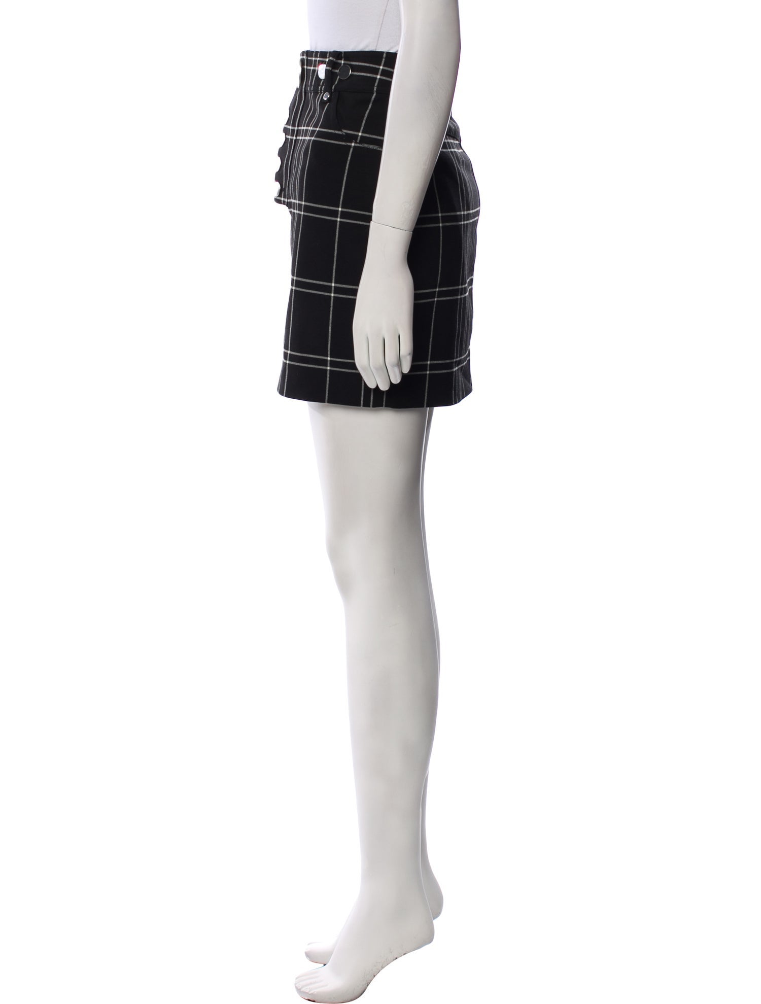 Alexander Wang Plaid Print Mini Skirt