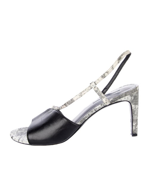 Alexander Wang Leather Printed Slingback Sandals
