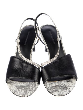 Alexander Wang Leather Printed Slingback Sandals