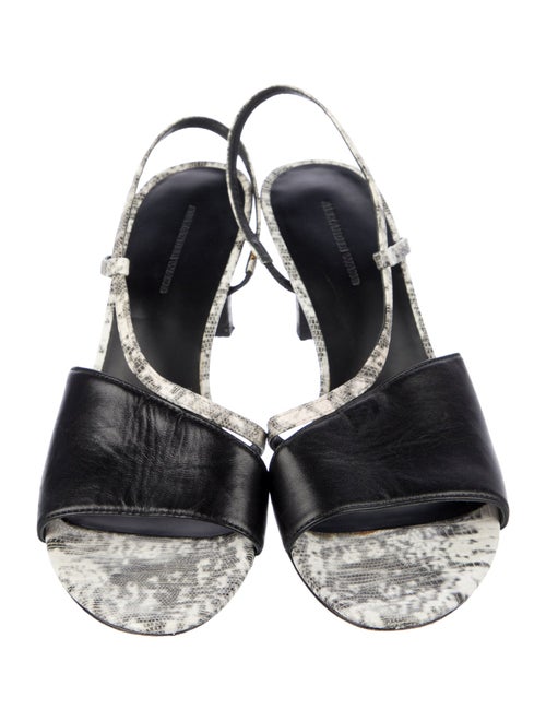 Alexander Wang Leather Printed Slingback Sandals