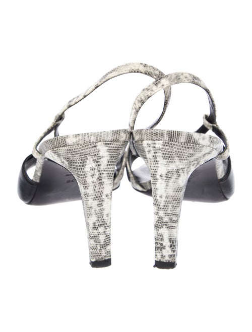 Alexander Wang Leather Printed Slingback Sandals