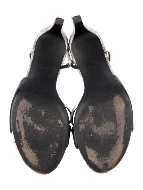 Alexander Wang Leather Printed Slingback Sandals