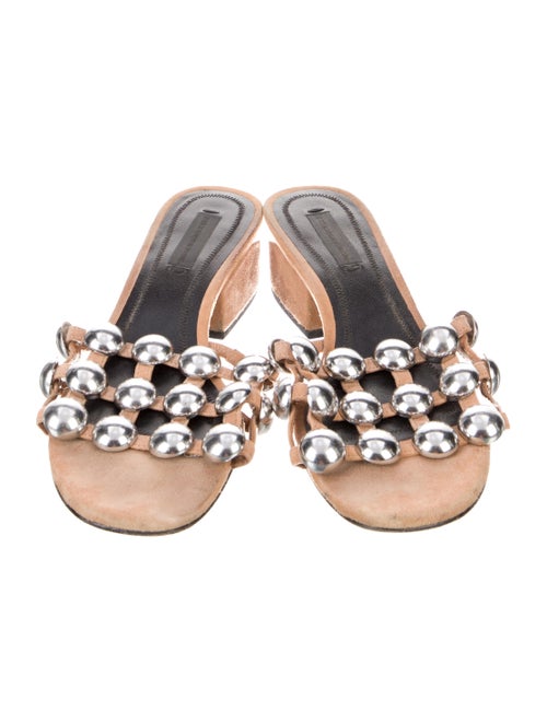 Alexander Wang Suede Studded Accents Slides