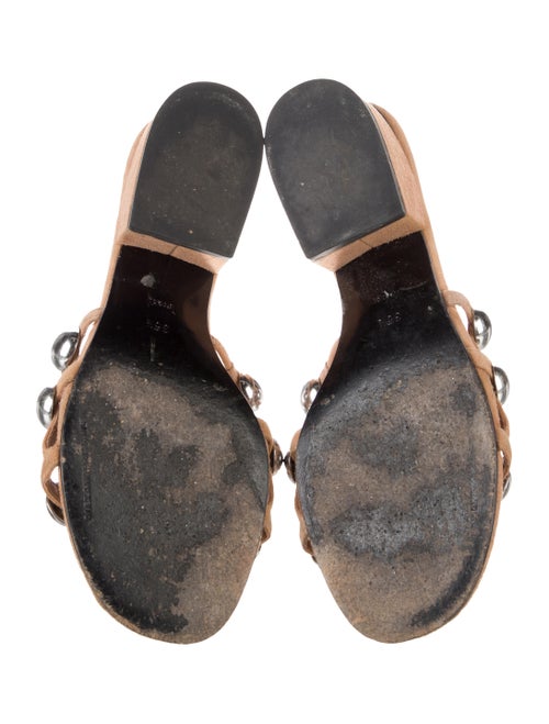 Alexander Wang Suede Studded Accents Slides