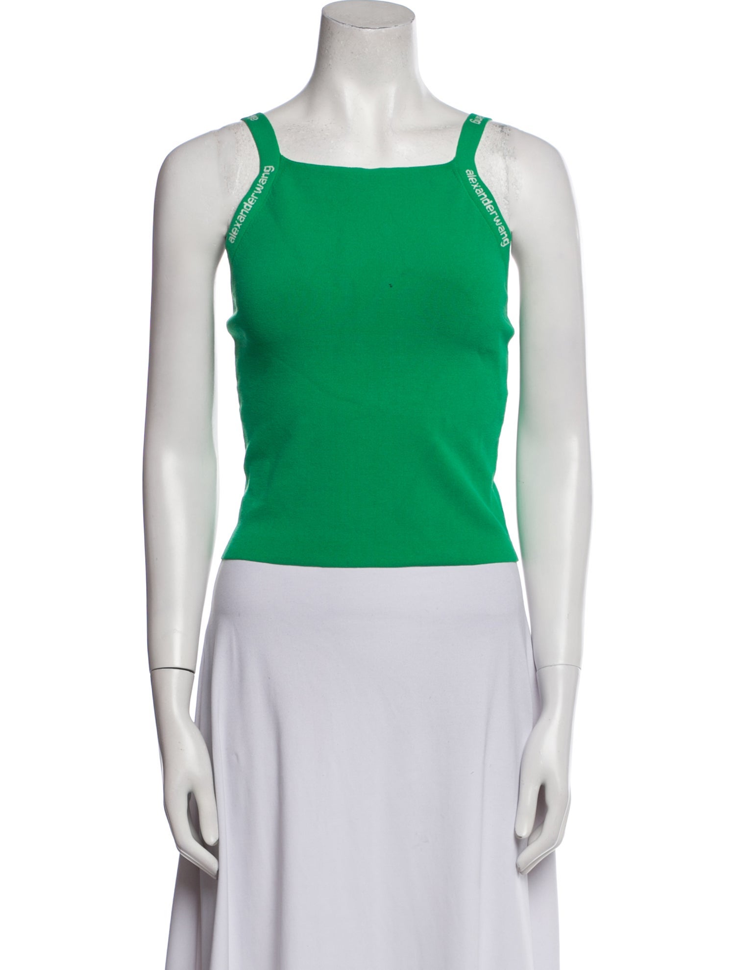 Alexander Wang Nylon Square Neckline Crop Top