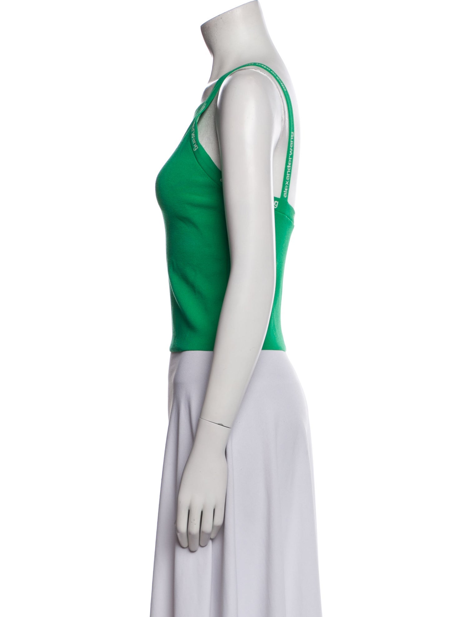 Alexander Wang Nylon Square Neckline Crop Top