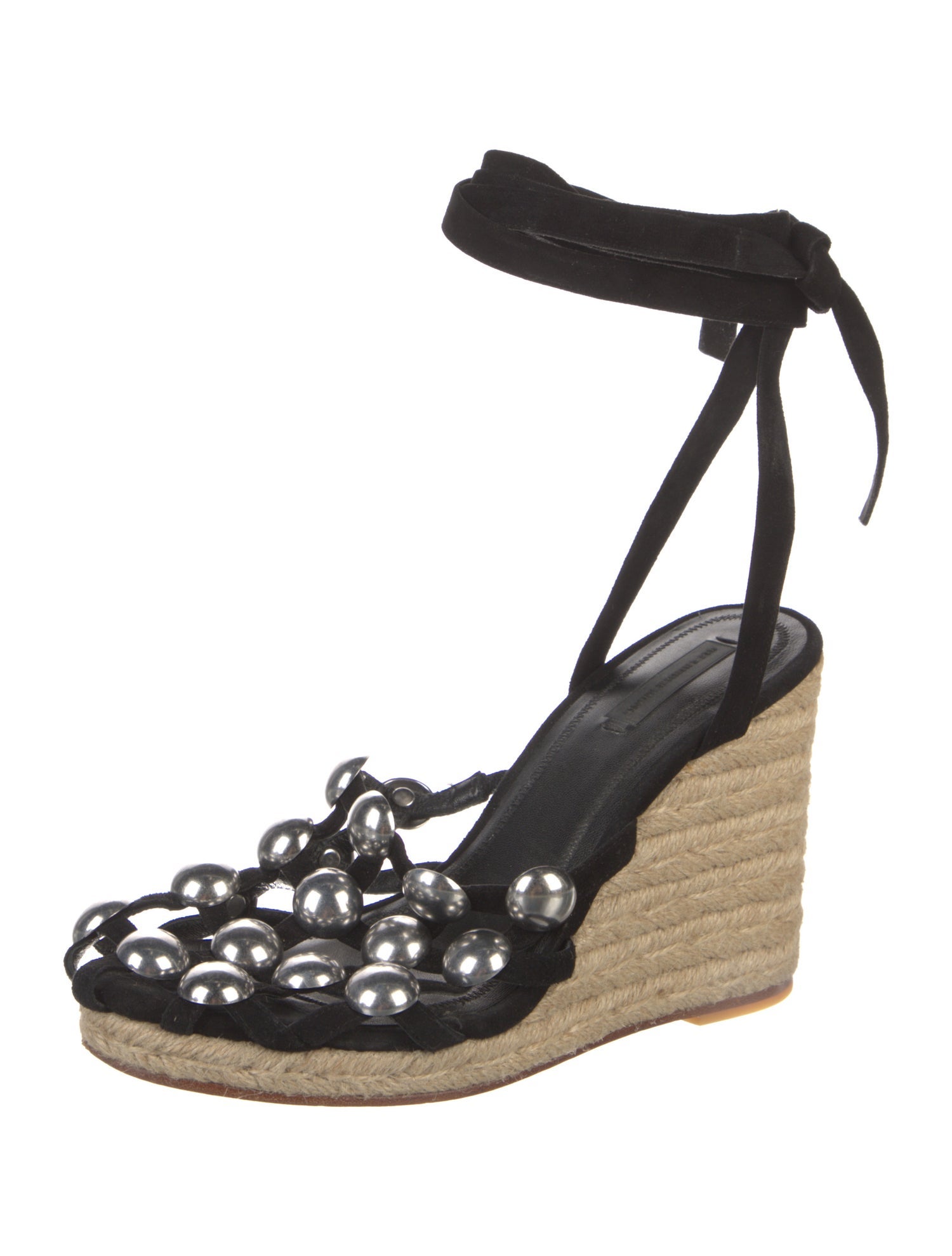 Alexander Wang Suede Polka Dot Print Espadrilles