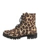 Alexander Wang Ponyhair Animal Print Combat Boots