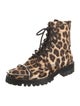 Alexander Wang Ponyhair Animal Print Combat Boots