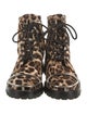Alexander Wang Ponyhair Animal Print Combat Boots