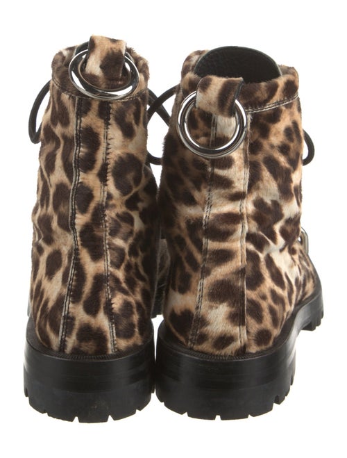 Alexander Wang Ponyhair Animal Print Combat Boots