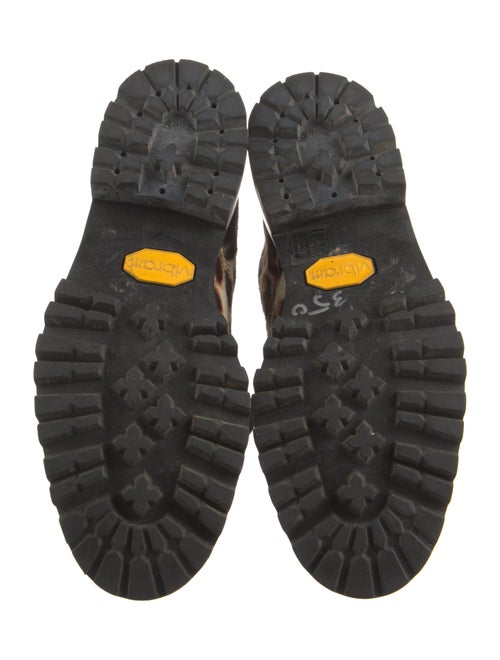 Alexander Wang Ponyhair Animal Print Combat Boots