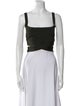 T by Alexander Wang Square Neckline Sleeveless Crop Top