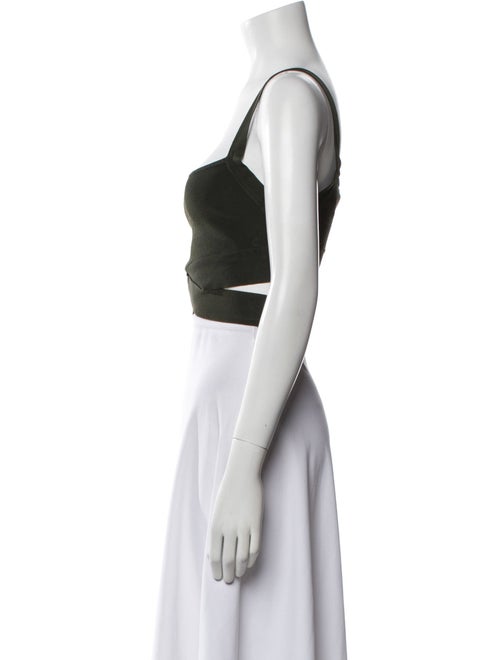 T by Alexander Wang Square Neckline Sleeveless Crop Top