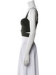 T by Alexander Wang Square Neckline Sleeveless Crop Top