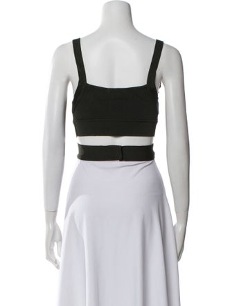 T by Alexander Wang Square Neckline Sleeveless Crop Top