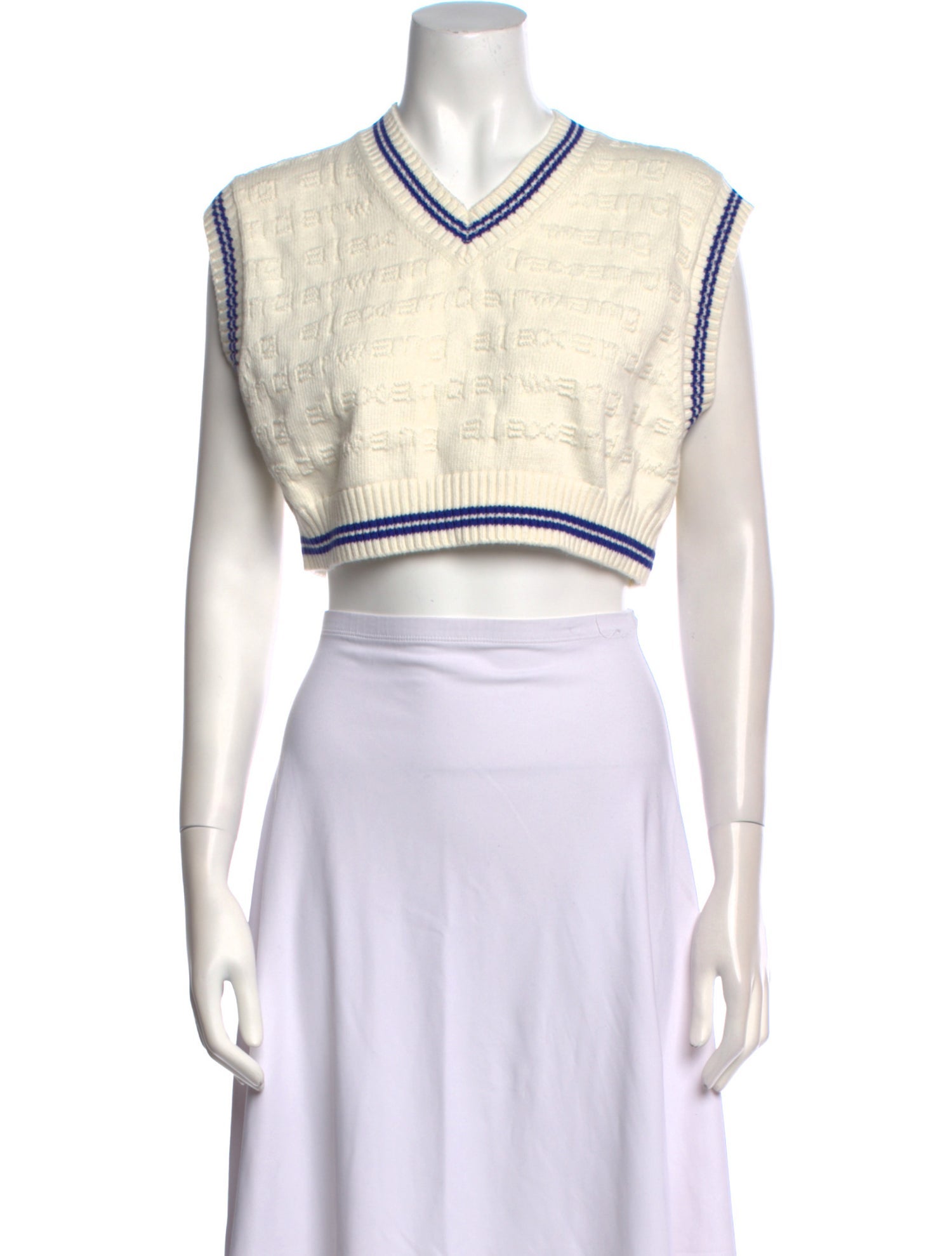 Alexander Wang Graphic Print V-Neck Sweater