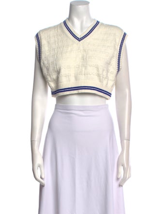 Alexander Wang Graphic Print V-Neck Sweater