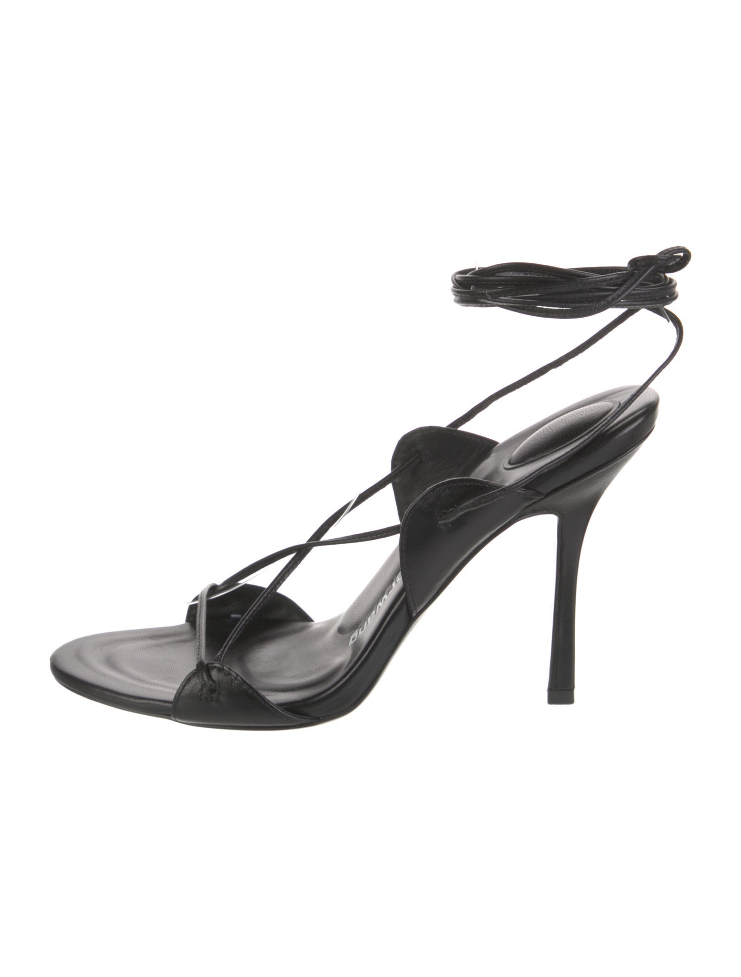 Alexander Wang Leather Crystal Embellishments Sandals