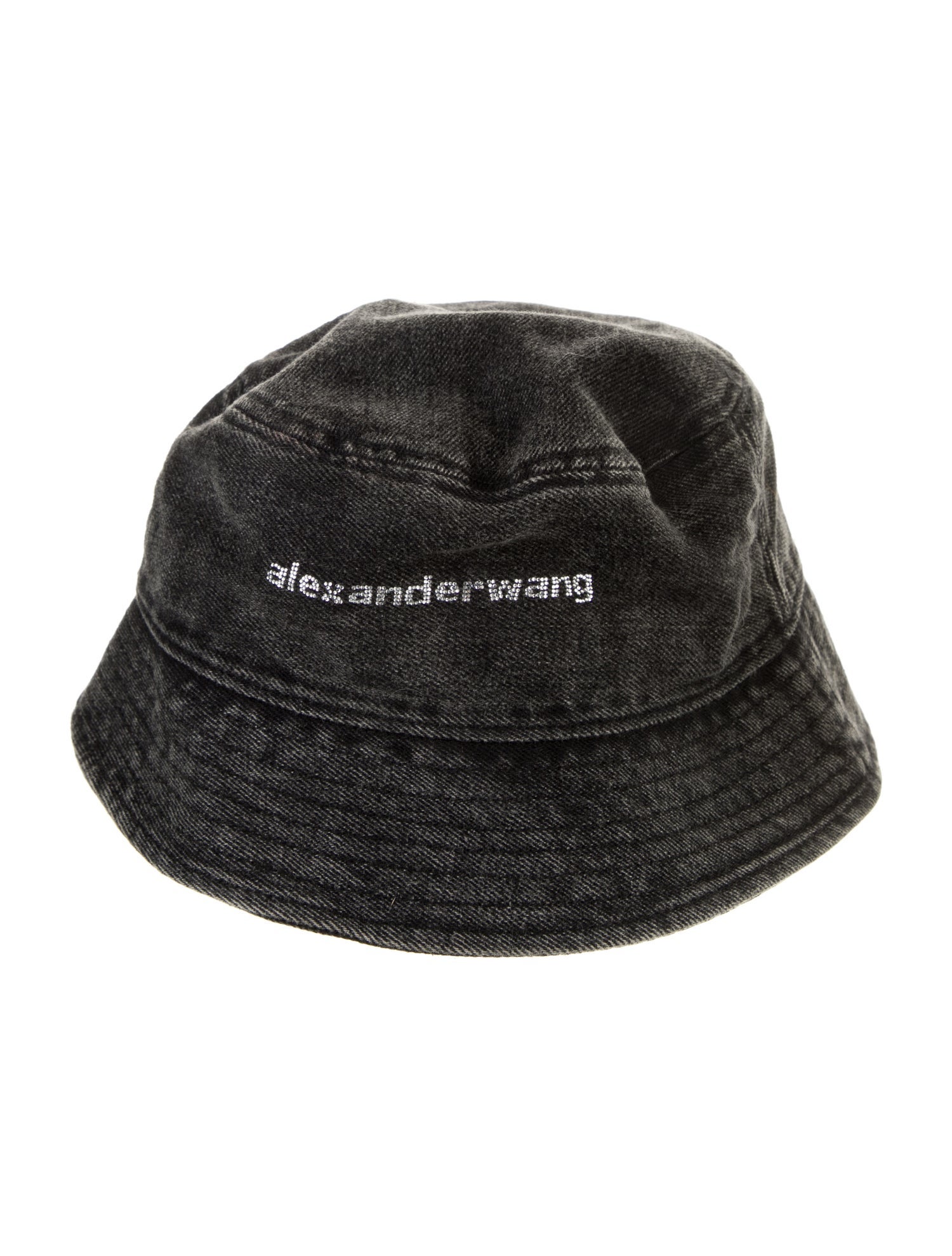 Alexander Wang Denim Embroidered Bucket Hat