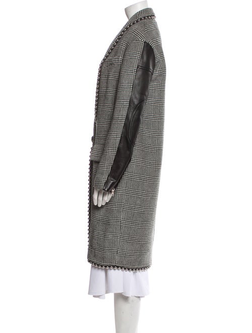 Alexander Wang Virgin Wool Plaid Print Peacoat