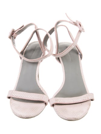 Alexander Wang Leather Animal Print Espadrilles