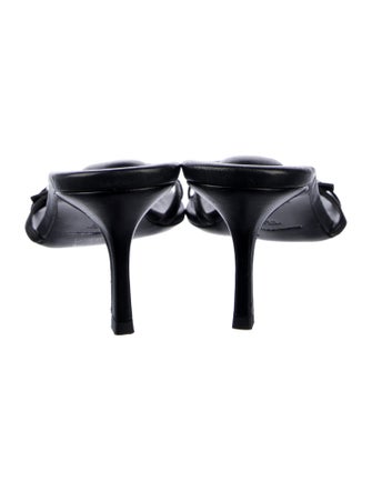 Alexander Wang Leather Crystal Embellishments Slides