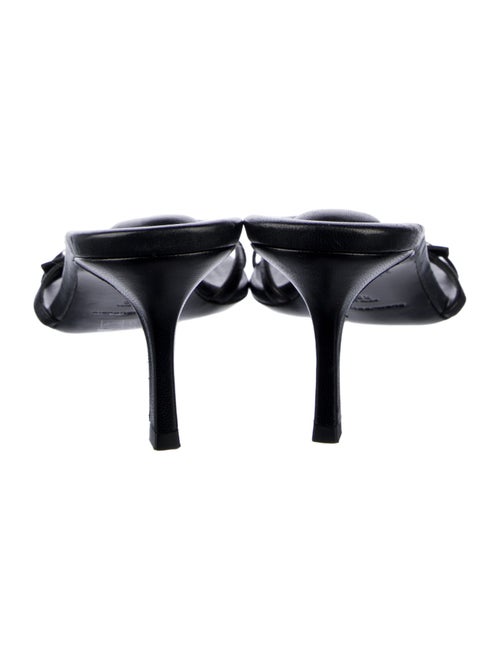 Alexander Wang Leather Crystal Embellishments Slides