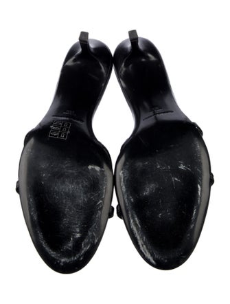 Alexander Wang Leather Crystal Embellishments Slides