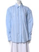 Alexander Wang Striped Long Sleeve Button-Up Top