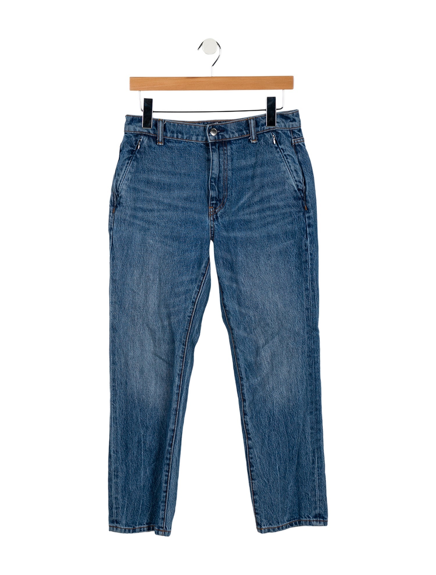 Alexander Wang Mid-Rise Straight Leg Jeans