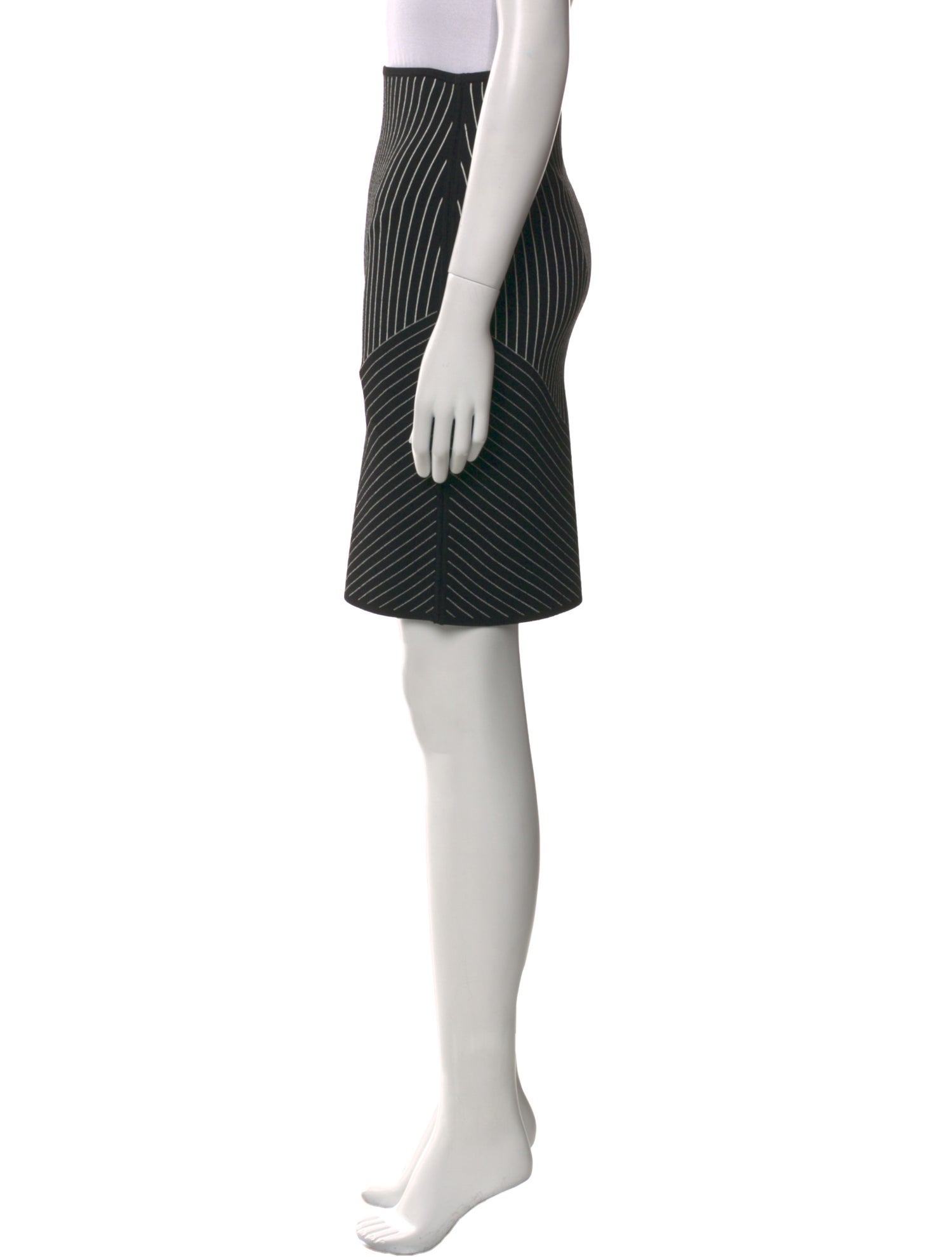Alexander Wang Striped Knee-Length Skirt