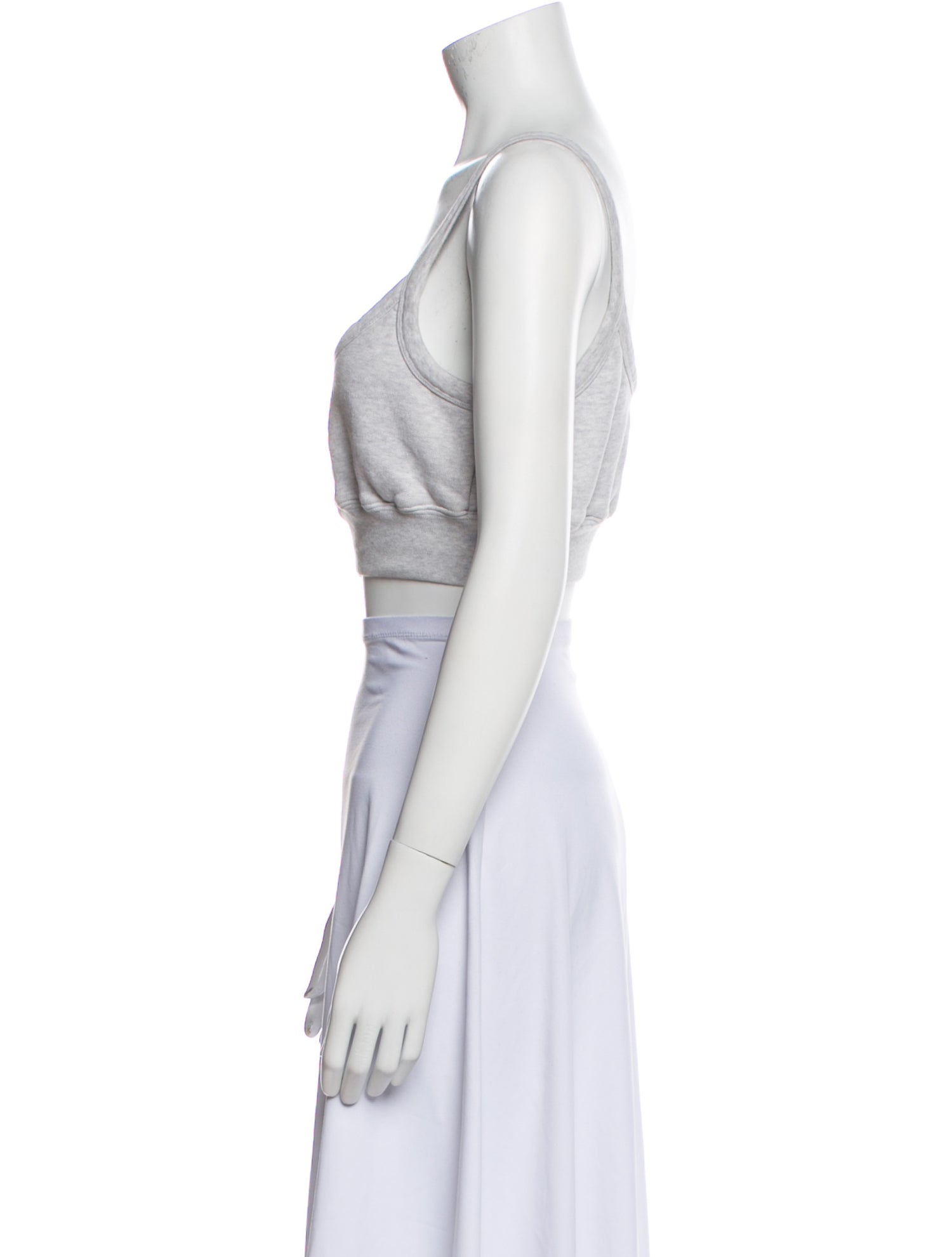 Alexander Wang Scoop Neck Sleeveless Crop Top