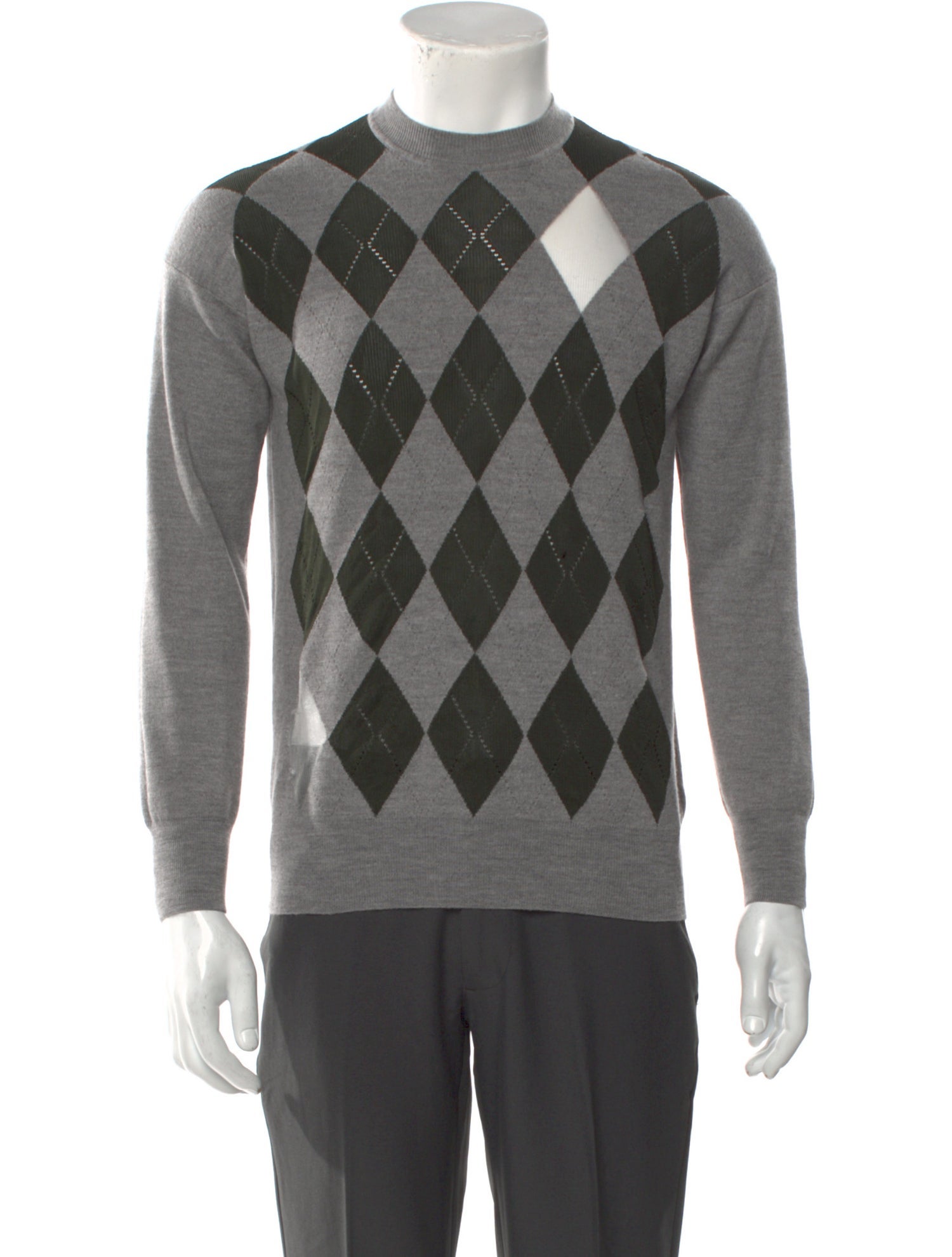 Alexander Wang Merino Wool Plaid Print Pullover