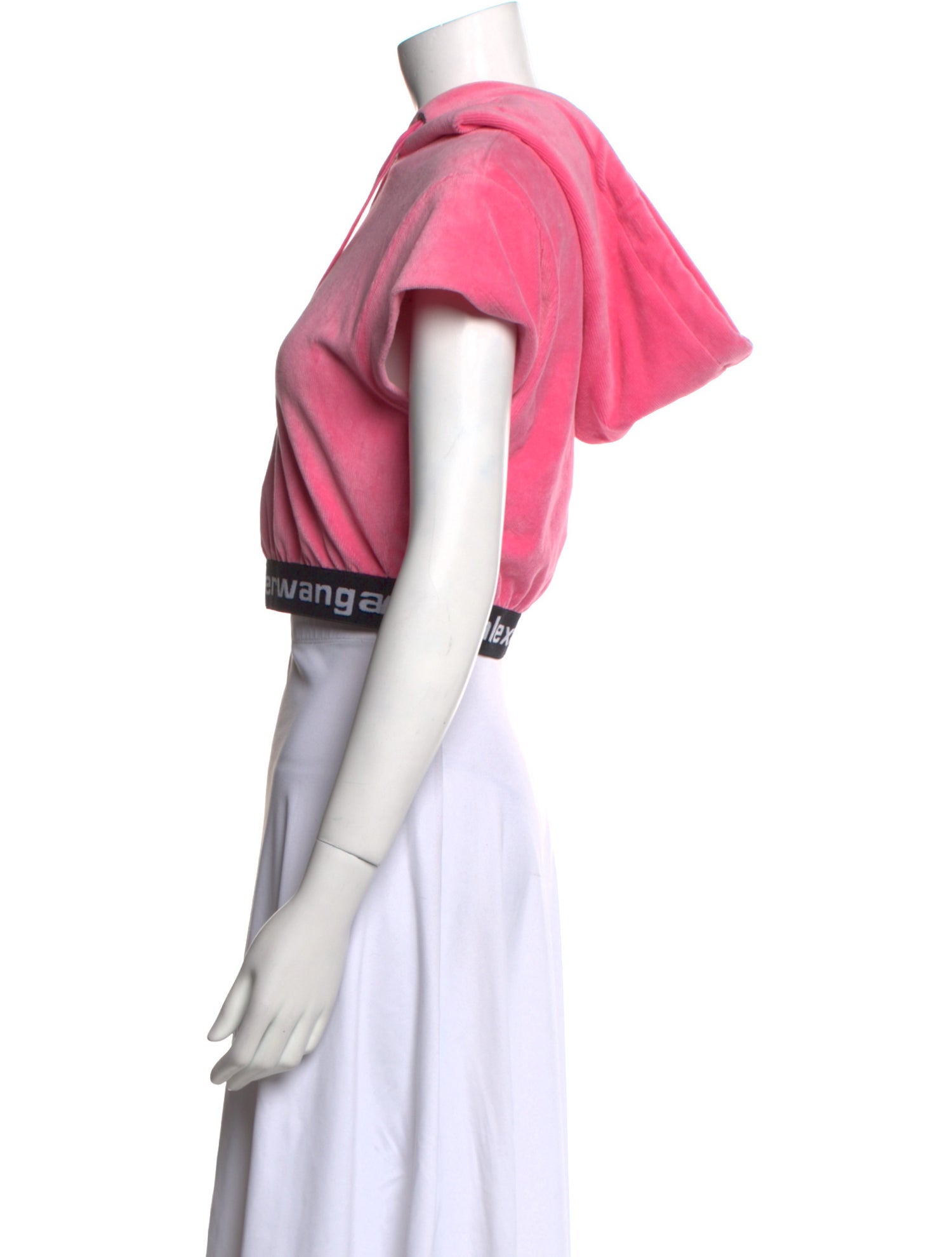 Alexander Wang Crew Neck Short Sleeve Crop Top