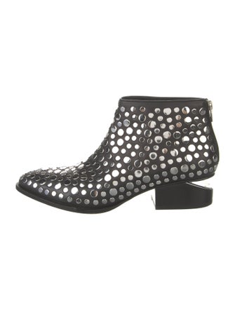 Alexander Wang Leather Studded Accents Boots