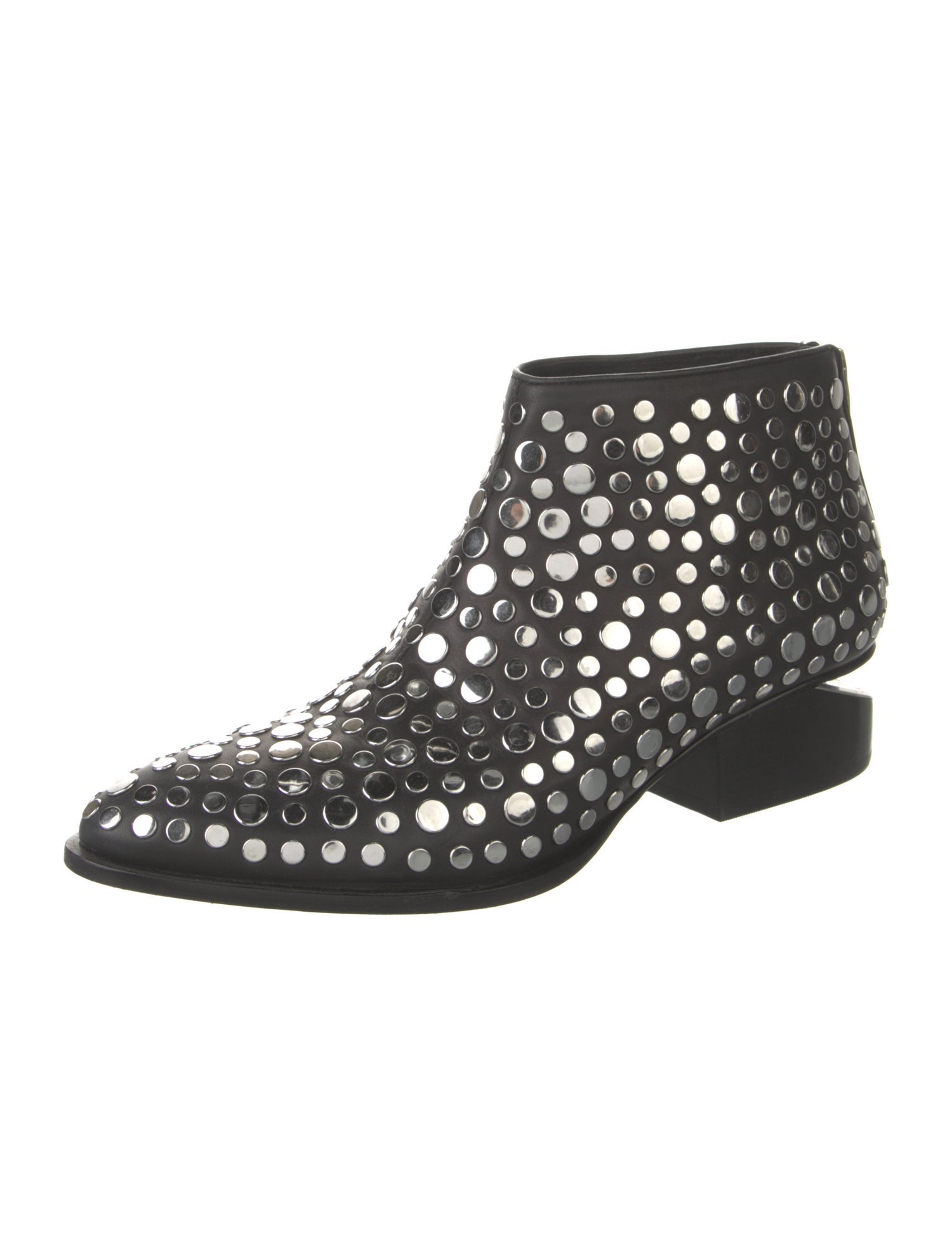 Alexander Wang Leather Studded Accents Boots