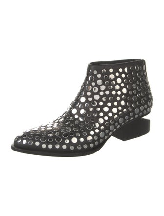 Alexander Wang Leather Studded Accents Boots