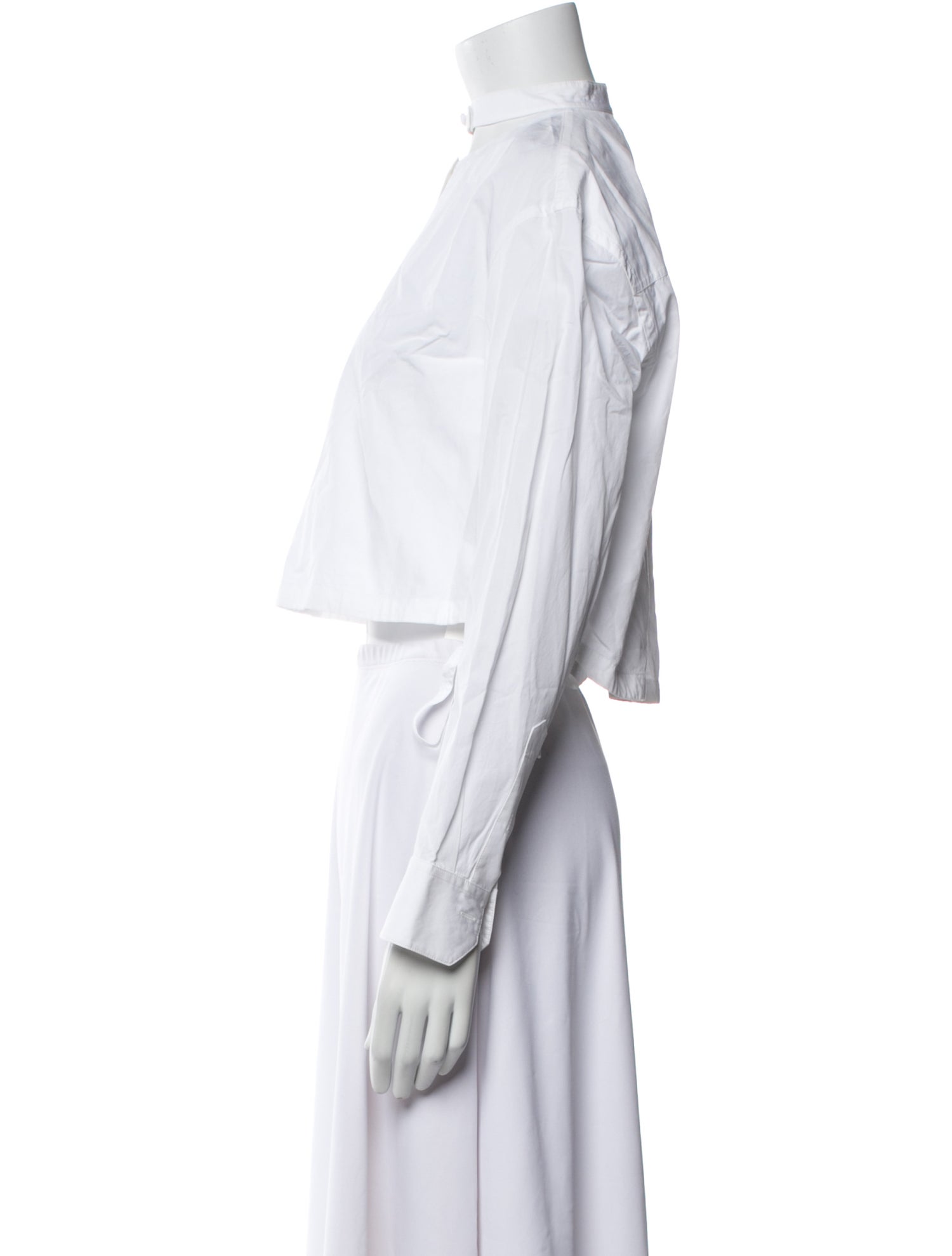 Alexander Wang Mock Neck Long Sleeve Crop Top