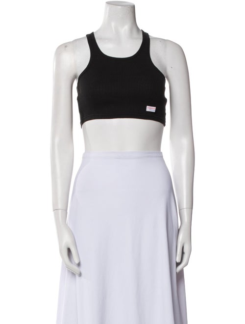 Alexander Wang Scoop Neck Sleeveless Crop Top